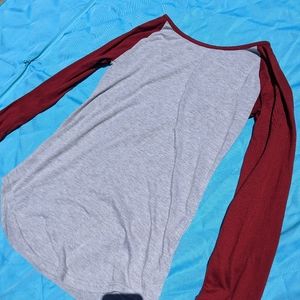 Gray and Maroon Long Shirt